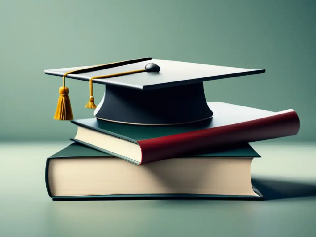 Conexión legal y académica Abogado especializado admisiones universitarias con libro de leyes y birrete