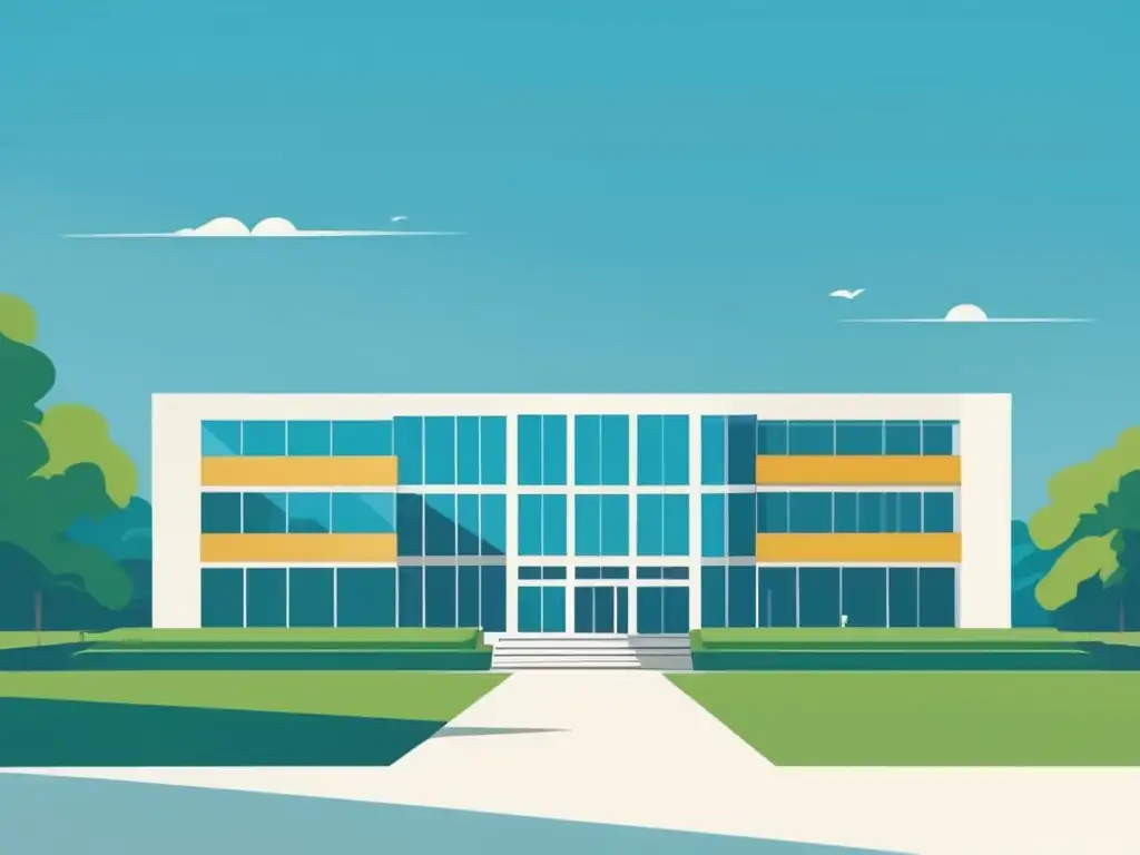 Campus universitario moderno y vibrante Universidad líder en IA y admisiones: innovación y excelencia