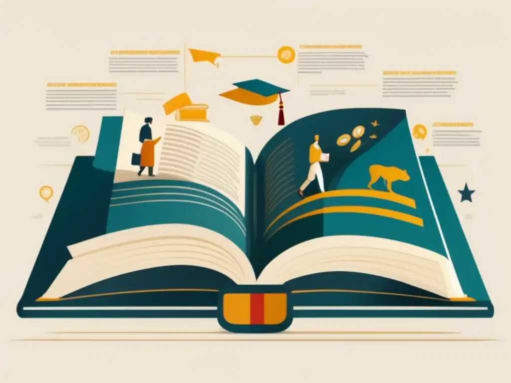 Evolución admisiones universitarias Evolución admisiones universitarias: ilustración minimalista moderna que representa cambios a lo largo de los siglos