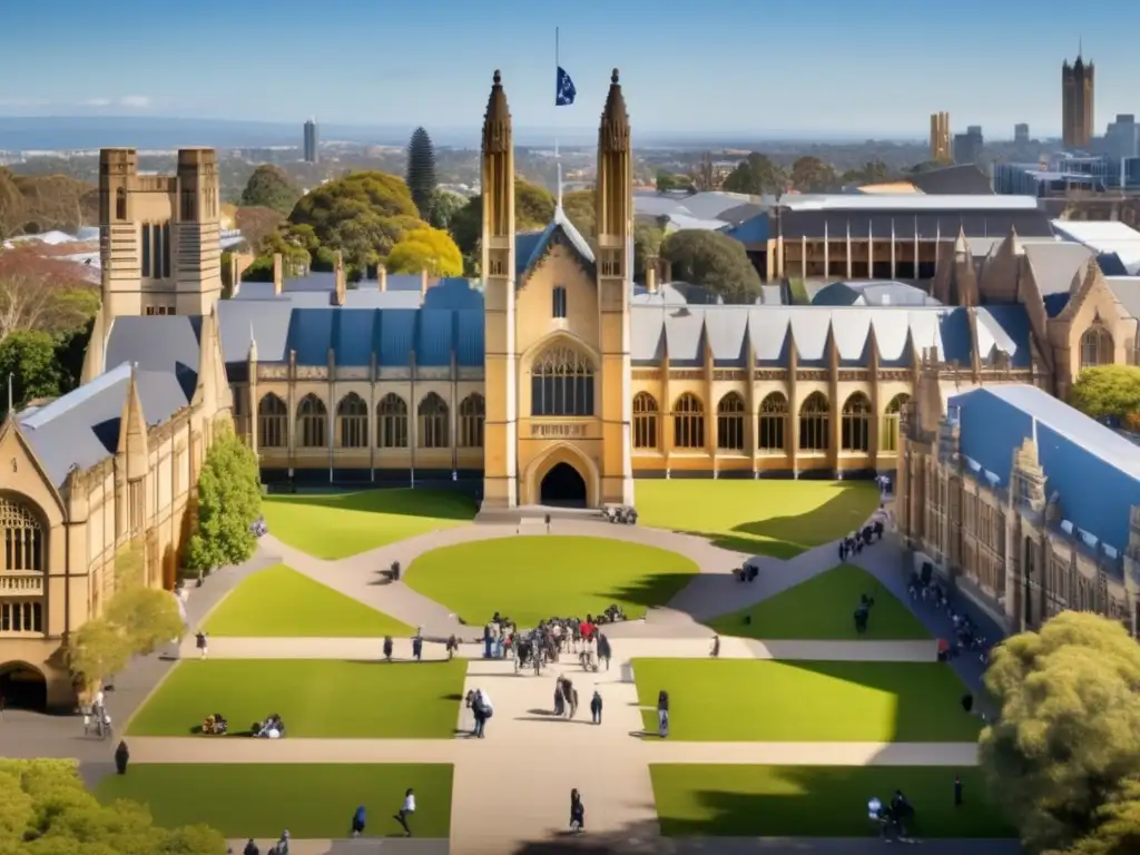 Campus moderno y multicultural Admisiones universitarias en Melbourne: Tradición y modernidad combinadas