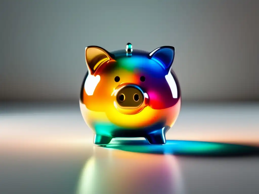 Ahorro transparente y moderno Ahorro universitario sin sacrificios - Hucha minimalista con dinero transparente