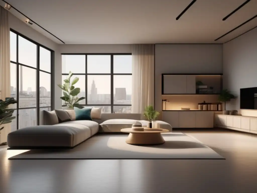 Apartamento moderno y minimalista Alojamiento estudiantes internacionales opciones: Apartamento minimalista y moderno, amplio y luminoso, con mobiliario contemporáneo y toques de verde