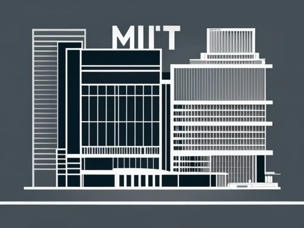 Arquitectura histórica de MIT Arquitectura histórica y espíritu innovador del MIT en una imagen minimalista y moderna