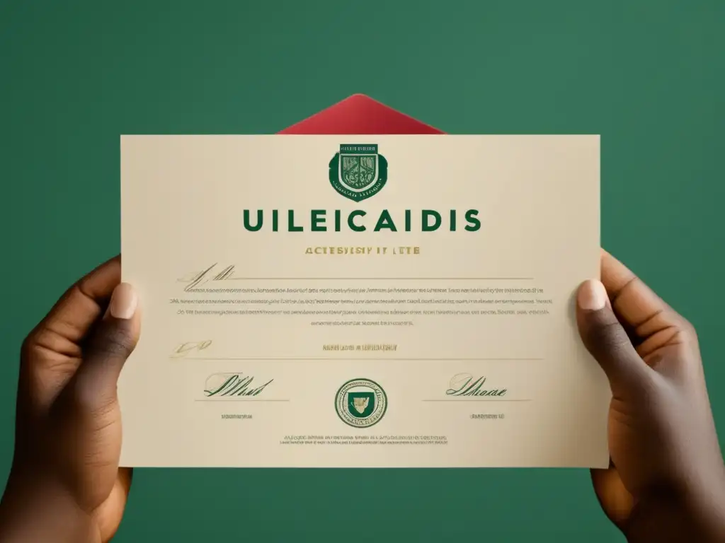 Momento de admisión: ¡Felicidades! Guía de asesoría para admisiones universitarias - Manos sosteniendo carta de aceptación con emblema y