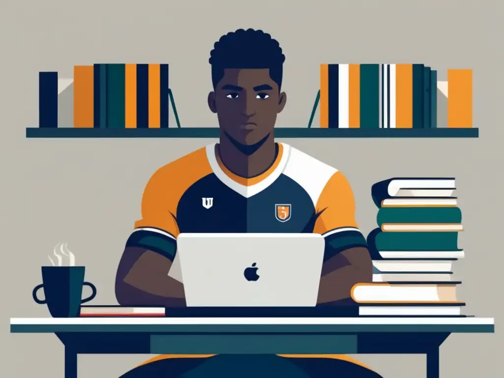 Atleta universitario estudiando Atleta universitario estudiando: Estrategias de estudio para atletas universitarios