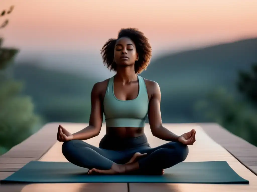 Atleta en yoga, serenidad y enfoque Atleta en yoga: Estrategias manejo estrés preadmisiones estudiantes atletas