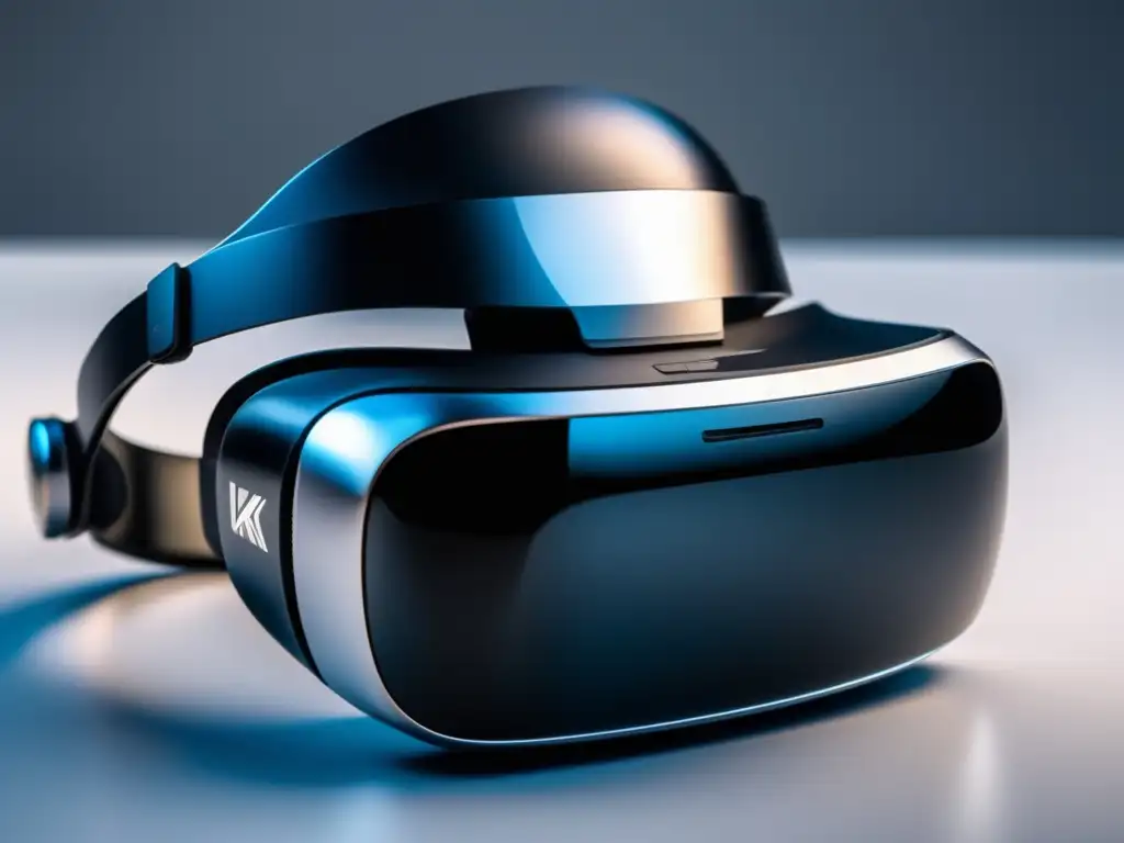 Futurista y elegante diseño de auriculares de realidad virtual Auriculares VR futuristas con diseño minimalista y detalles de alta tecnología