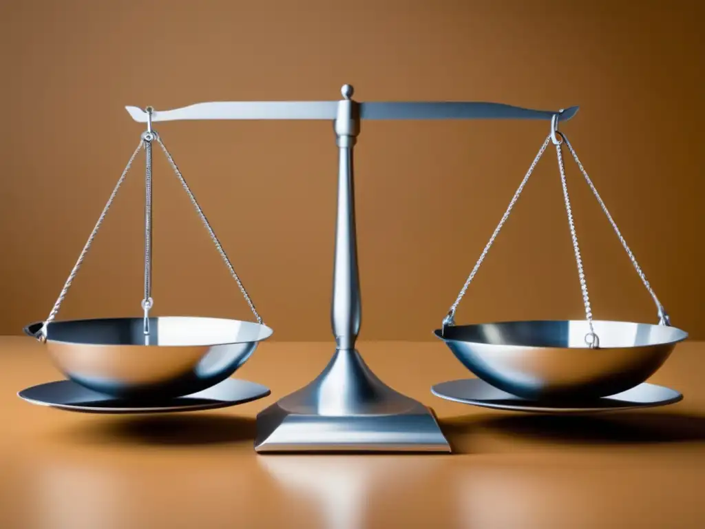 Equilibrio perfecto: igualdad y acción afirmativa Balanza con pans representando igualdad y acción afirmativa en admisiones universitarias, equilibrada perfectamente