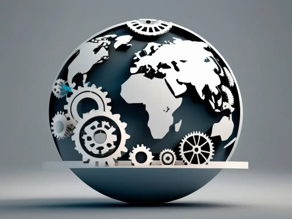 Preuniversidad en Europa: preparación global y éxito Beneficios cursos preuniversitarios en Europa: imagen minimalista, moderna con globo, engranajes, libros y gorro de graduación