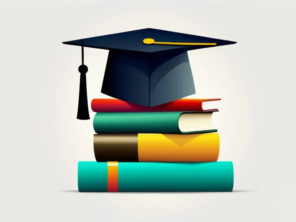 Beneficios educativos y créditos fiscales Beneficios fiscales préstamos estudiantiles - Libros coloridos y gorro de graduación representando el logro académico y la educación