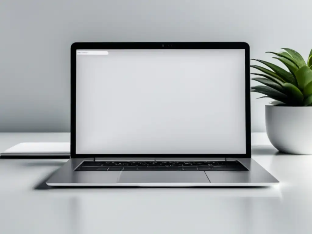 Portafolio académico elegante y profesional Laptop blanco elegante con portfolio académico: