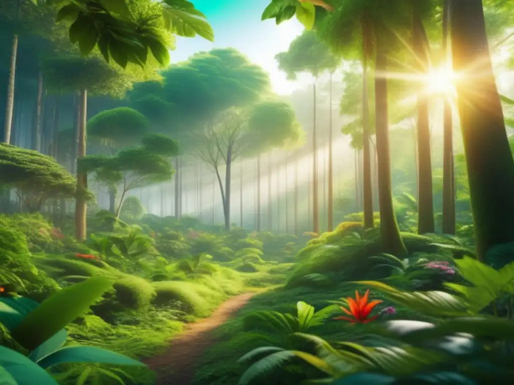 Bosque verde exuberante con vida silvestre Bosque verde exuberante con diversidad y vida silvestre - Proceso de admisiones universitarias en estudios ambientales