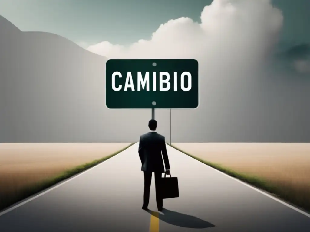 Resistencia al cambio: Persona en una encrucijada Cambio resistido en la encrucijada - Mejora escolar liderazgo universitario