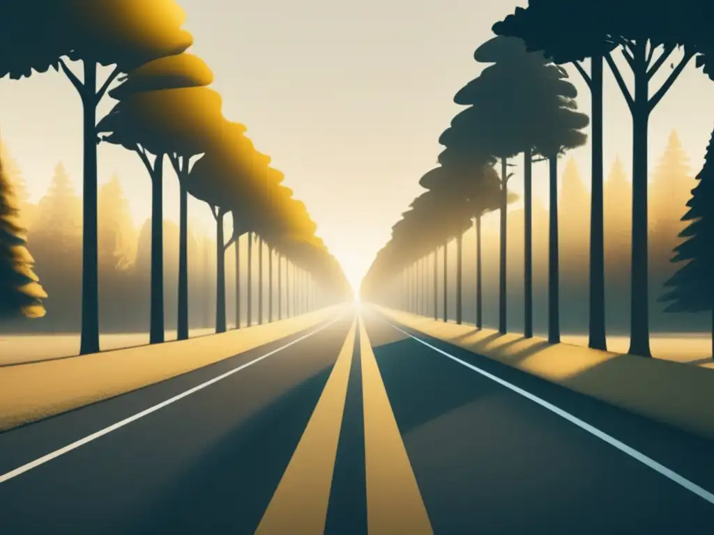 Camino claro hacia la meta Un camino claro y definido hacia la meta, conectando experiencias de vida