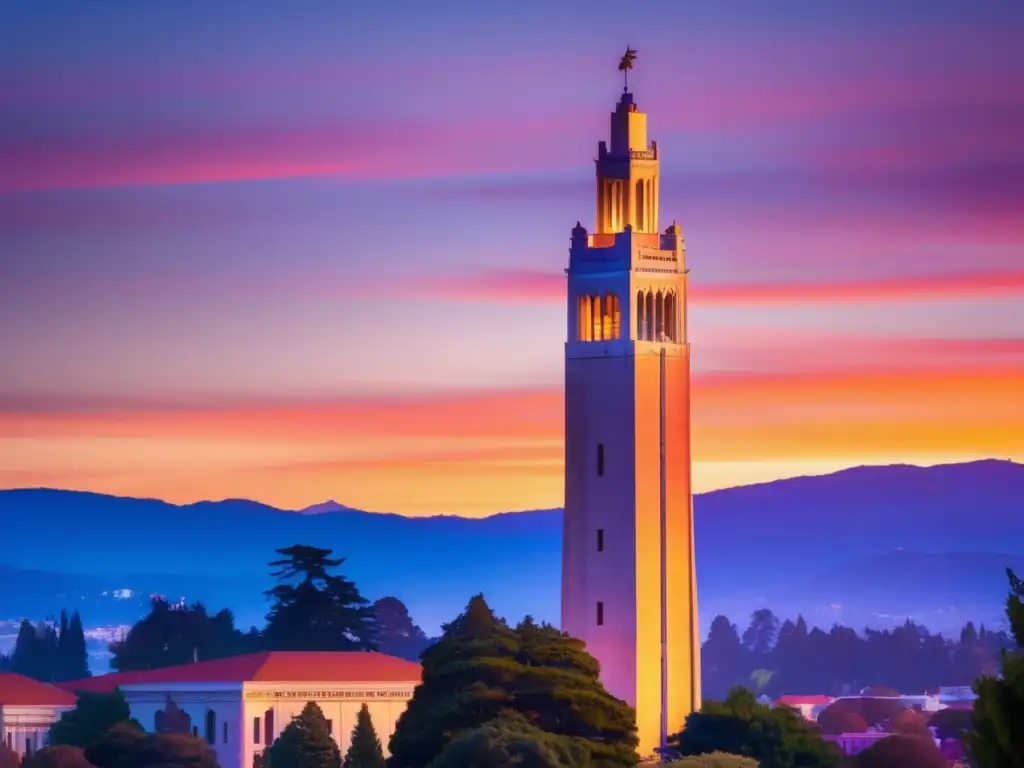 Campus de la Universidad de Berkeley al atardecer Campus de la Universidad de Berkeley al atardecer - Guía completa admisión Universidad Berkeley