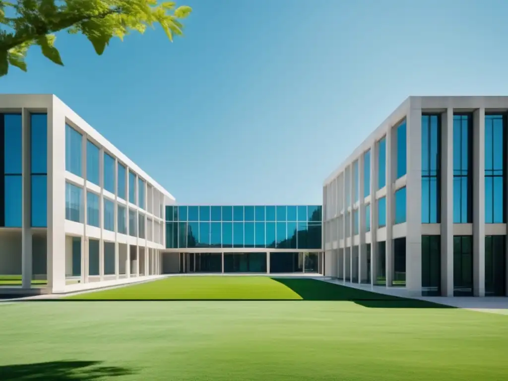 Campus universitario moderno y minimalista Campus universitario con espacios abiertos y arquitectura moderna - Consejos para encontrar mentores universitarios