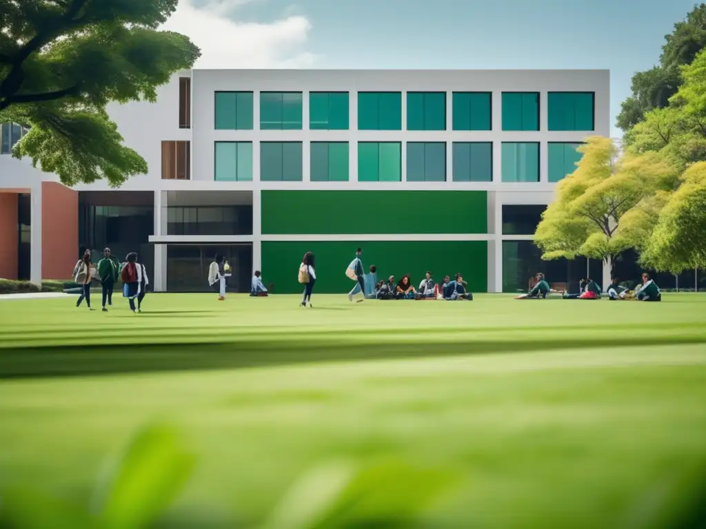 Campus universitario: estudiantes voluntarios Campus universitario con estudiantes voluntarios - Importancia del voluntariado en admisiones universitarias