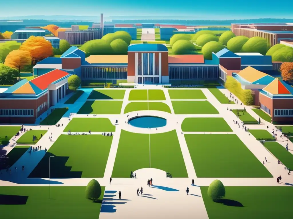 Universidad moderna y vibrante Campus universitario moderno y personalizado con Big Data
