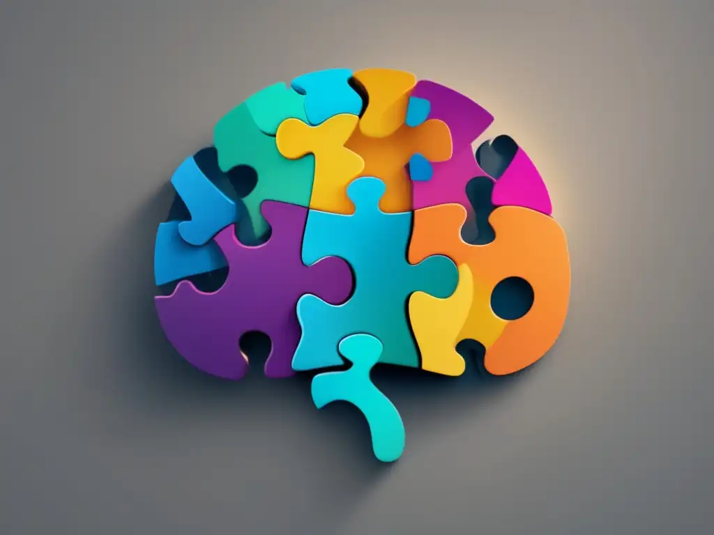 Mente conectada en puzzle Cerebro humano de puzzle interconectado: Flexibilidad mental en admisiones universitarias
