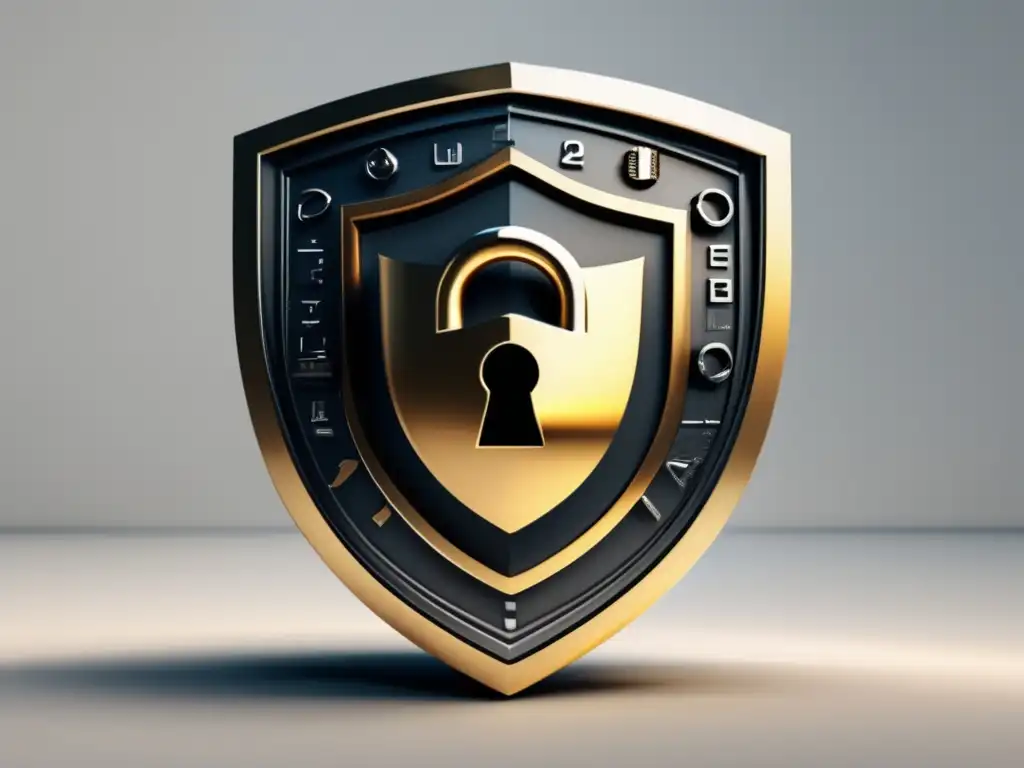 Cerradura digital segura con protección y privacidad Cerradura digital segura en fondo blanco - Protección de datos en educación online