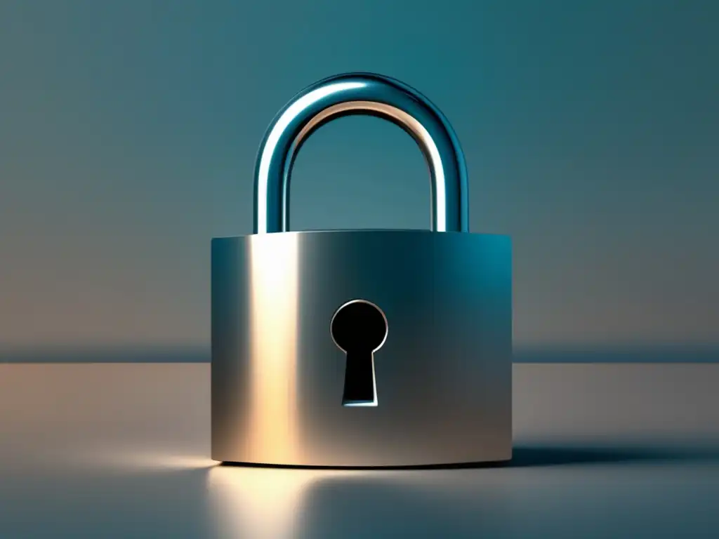 Privacidad y protección: Cerradura moderna Cerradura metálica moderna, símbolo de privacidad y protección