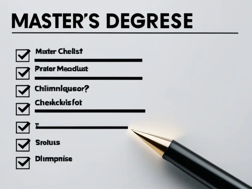 Solicitud de maestría: Lista de verificación Checklist completo para admisiones a maestría en universidades