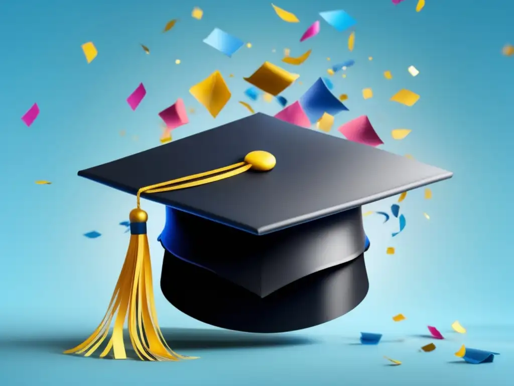 Capelo de graduación con confeti colorido Graduación con confeti: Estrategias para elegir la carrera universitaria adecuada