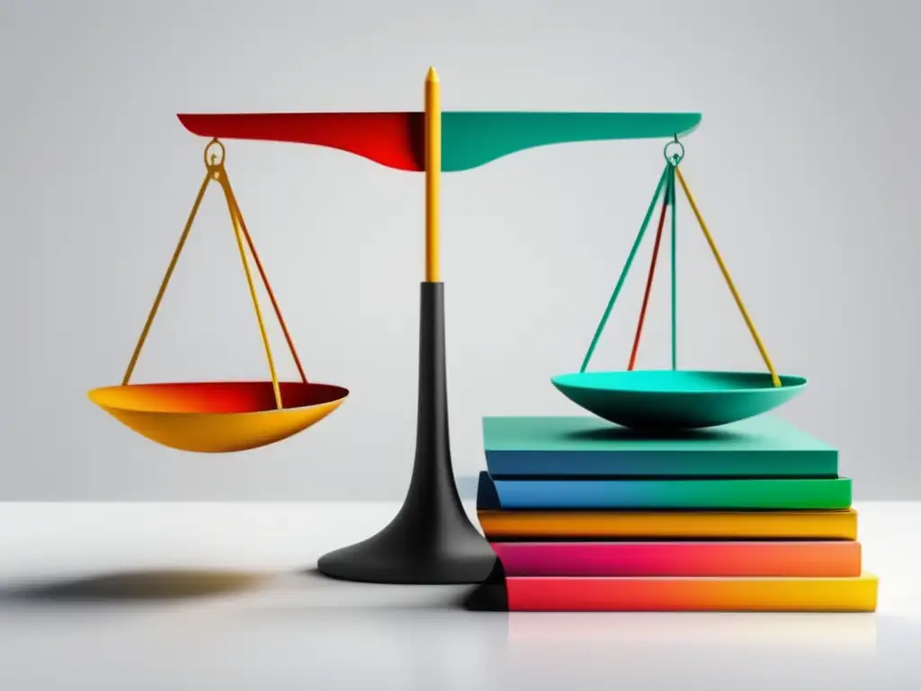 Búsqueda de becas y préstamos Consejos para combinar becas y préstamos universitarios: imagen de una balanza con formularios de becas coloridos y documentos de préstamos