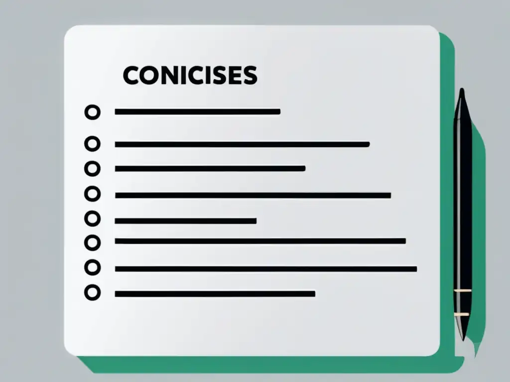 Esquema de ensayo organizado Consejos para redactar ensayos de admisión universitaria - Imagen de una página en blanco con un esquema organizado y texto conciso