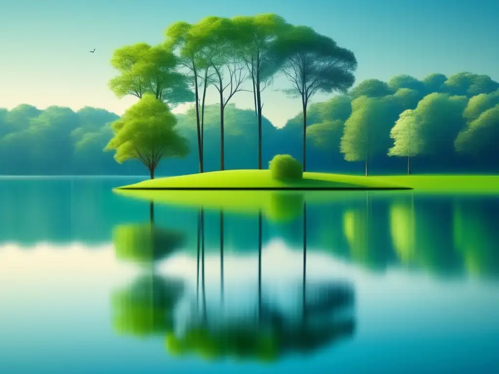 Un refugio sereno en la naturaleza Consejos para aliviar el estrés preuniversitario en una serena y minimalista escena natural