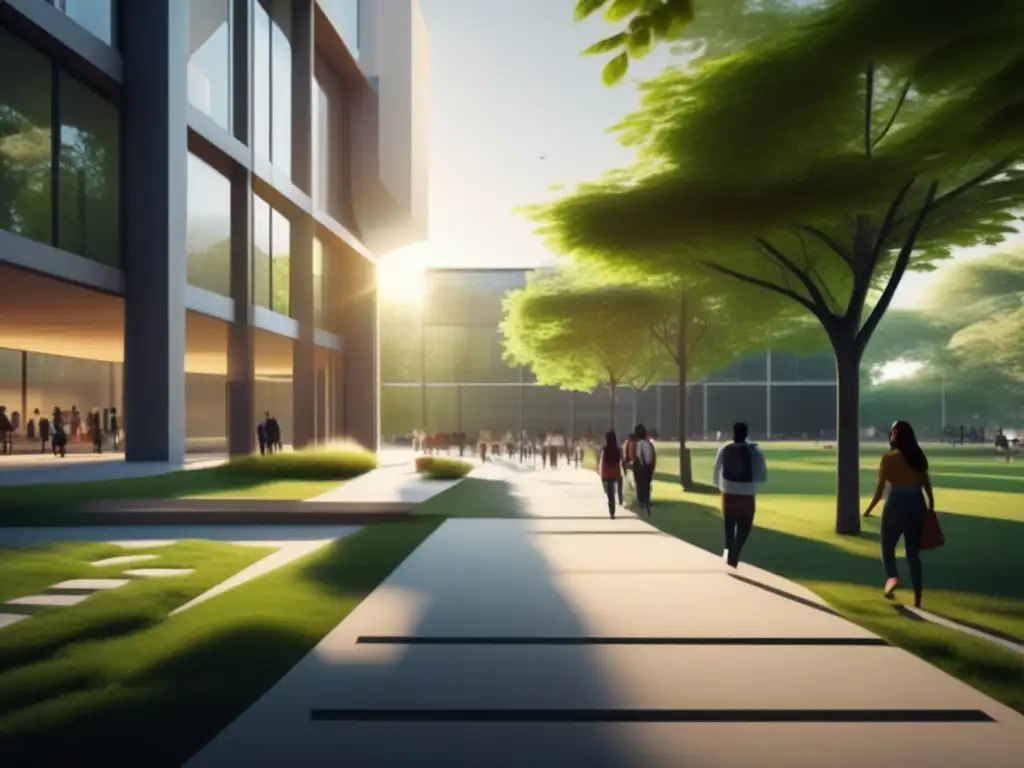 Universidad serena con estudiantes caminando Consejos para manejar el estrés en admisión universitaria en América Latina