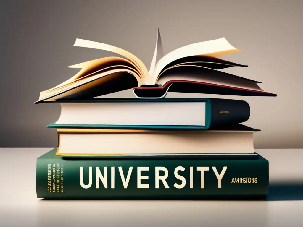 Preparación universitaria: libros organizados en escritorio Consejos para preparar examen admisión universitaria