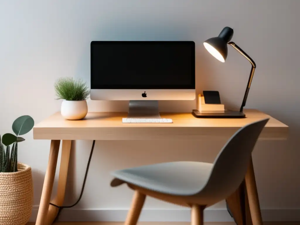 Espacio de trabajo minimalista y organizado Consejos de gestión del tiempo para universitarios