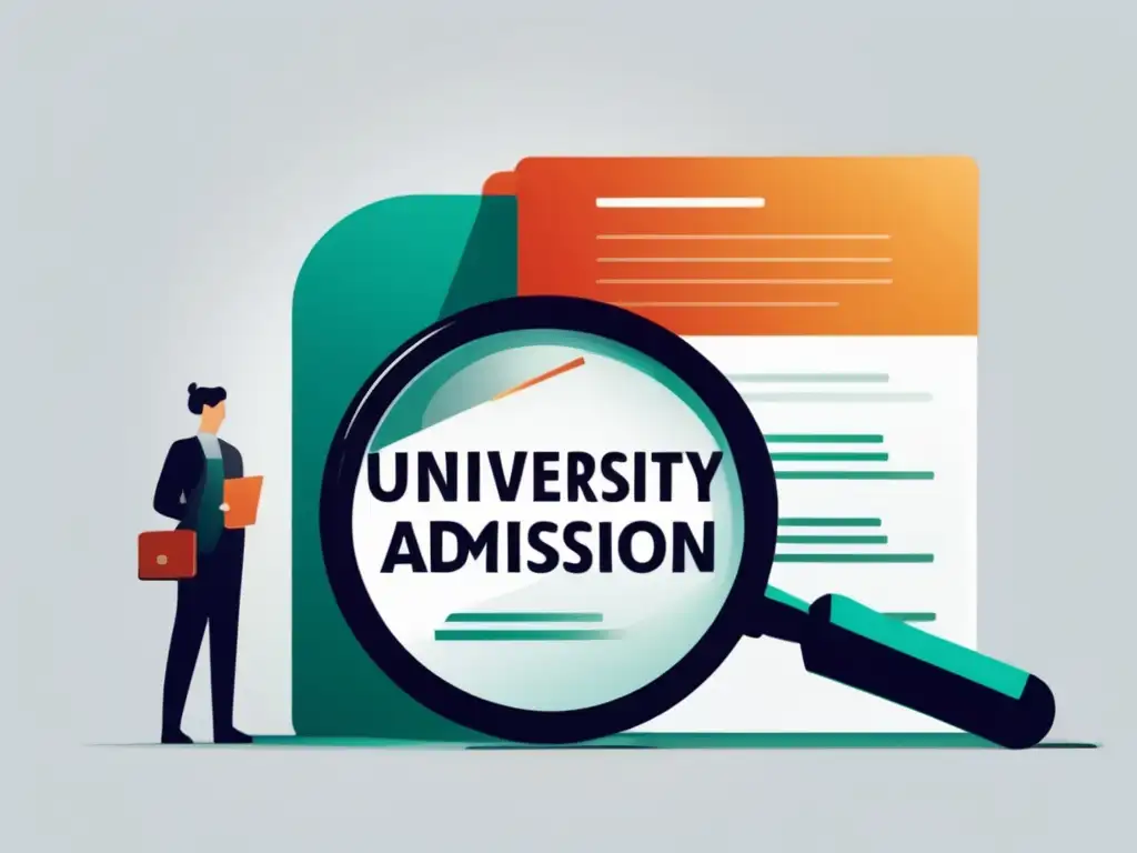 Criterios de admisión universitaria Criterios de admisión universitaria: Ilustración minimalista y moderna que representa elementos clave para ingresar a la universidad