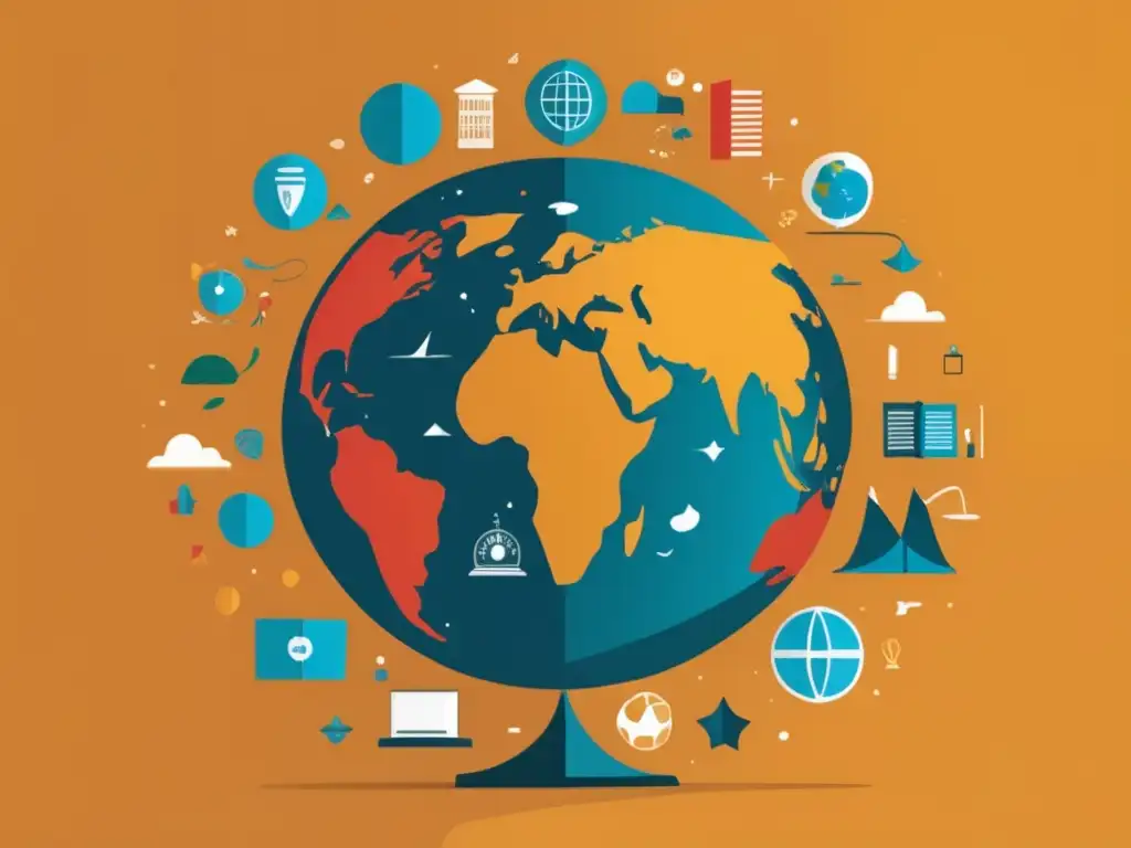 Oportunidades universitarias globales Criterios para elegir universidad extranjera, oportunidades globales, iconos universitarios modernos y minimalistas