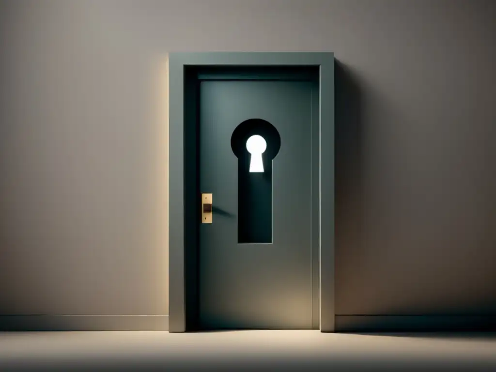Puerta contemporánea con cerradura luminosa Criterios de admisión universitaria: Puerta contemporánea con cerradura y luz tenue