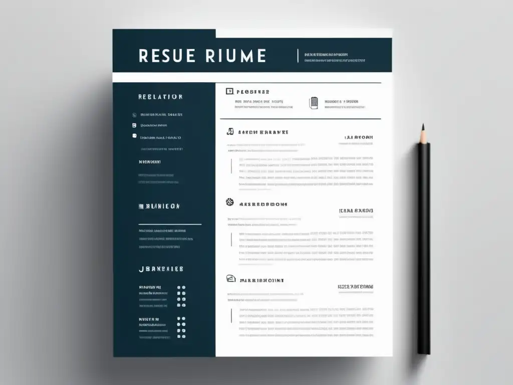 Plantilla de CV minimalista y moderna Diseño currículum universitario impactante en blanco