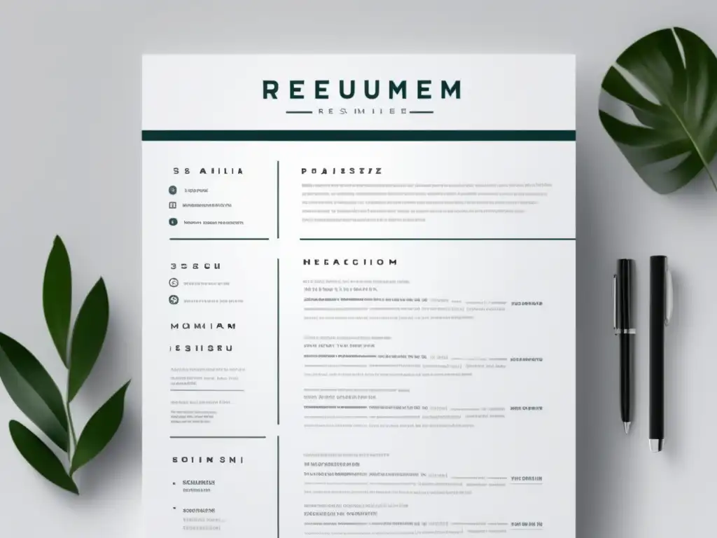 Plantilla de currículum moderno y minimalista Currículums personalizados para admisiones universitarias en diseño moderno y profesional