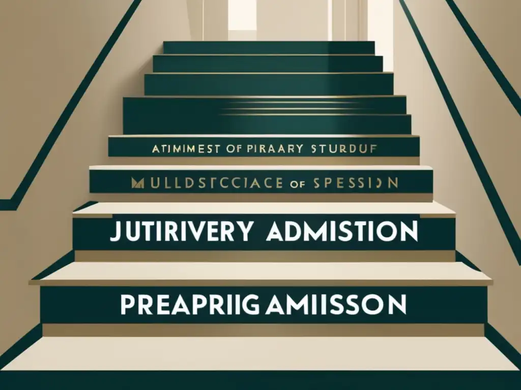 Preparación para admisión universitaria Cursos preparatorios para admisión universitaria: Escalera elegante y moderna simbolizando el proceso de preparación para la universidad