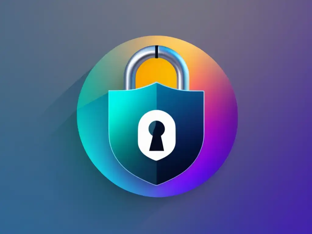 Protección de datos en admisiones universitarias Protección de datos en admisiones universitarias: Cerradura digital minimalista y elegante que simboliza la seguridad de la información personal