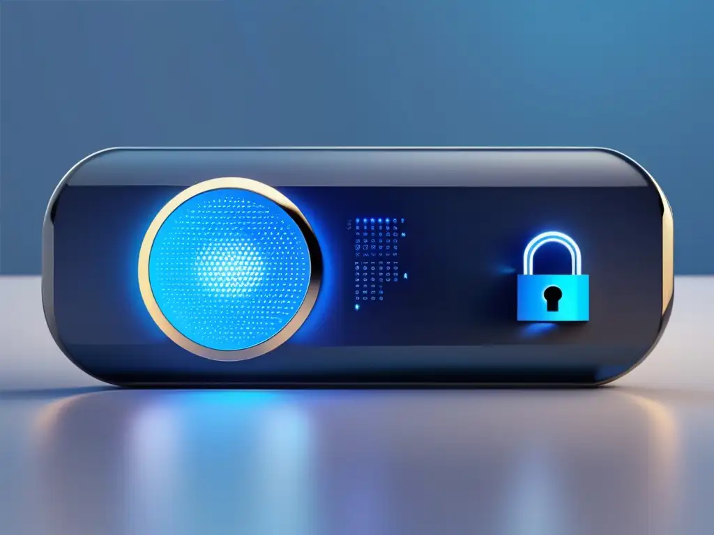 Cerradura digital de examen Protección datos en exámenes digitales, imagen 8K elegante de cerradura digital minimalista y moderna