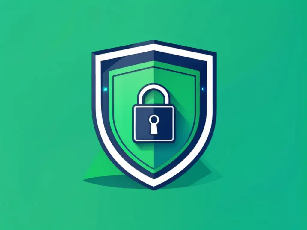 Cerradura digital segura con escudo Protección datos personales universidad