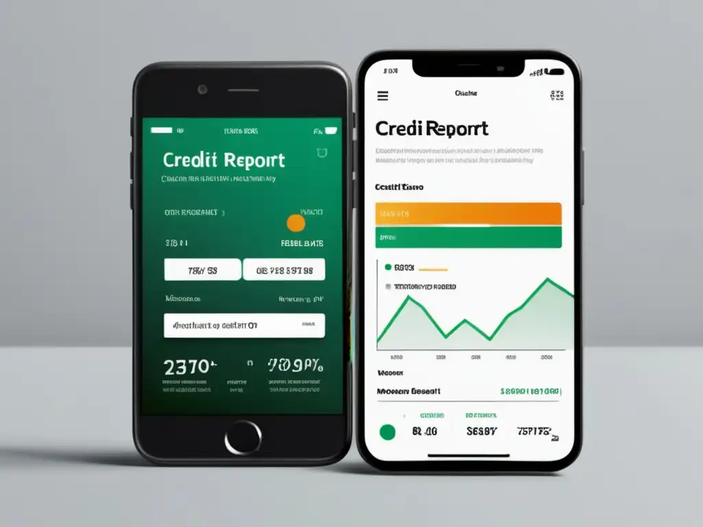 Informe de crédito en smartphone Derechos del estudiante en transferencia universitaria: informe crediticio, pantalla de smartphone moderno y accesible, igualdad y oportunidad