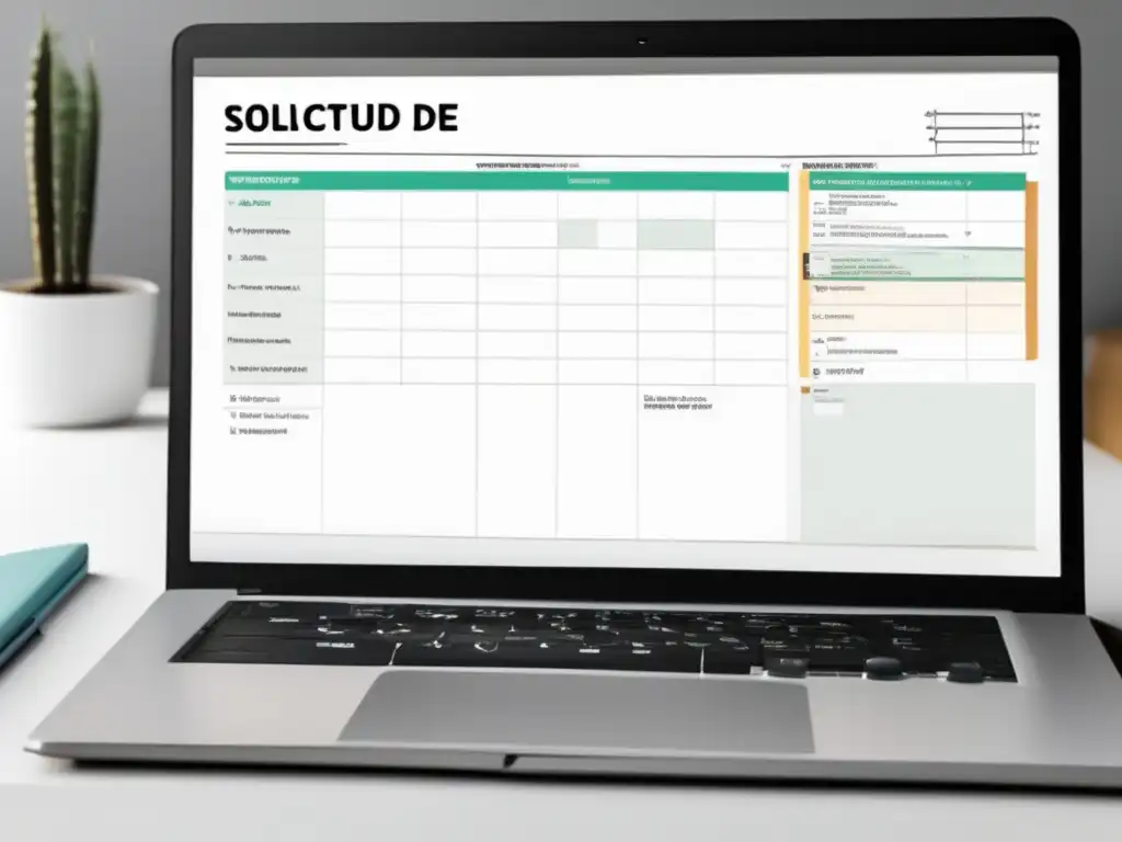 Escritorio organizado para solicitud de beca Desk setup con laptop y agenda para solicitud de beca: Errores fatales en solicitudes de becas