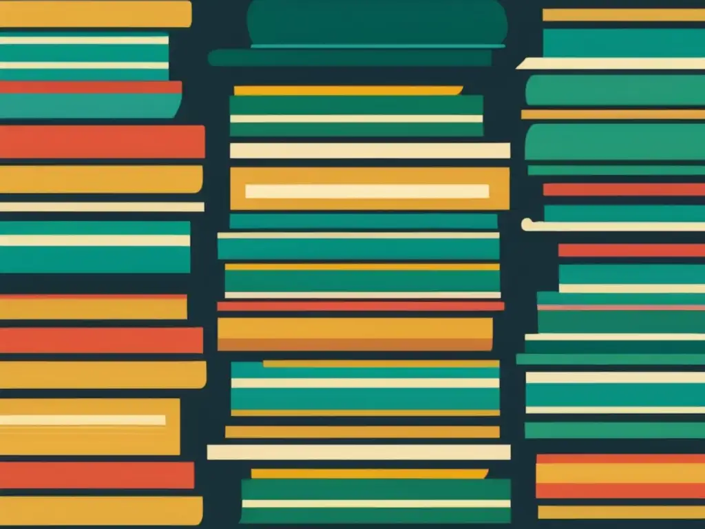 Detalles intrincados en libros: importancia de la precisión en los ensayos Detalles precisos en ensayos universitarios: libros coloridos con patrón abstracto