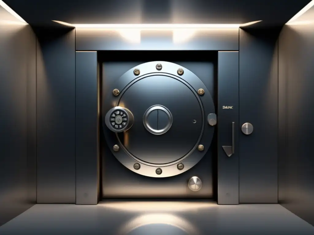 Puerta de caja fuerte minimalista en acero pulido Vault door: Diferencias préstamos federales y privados estudiantes
