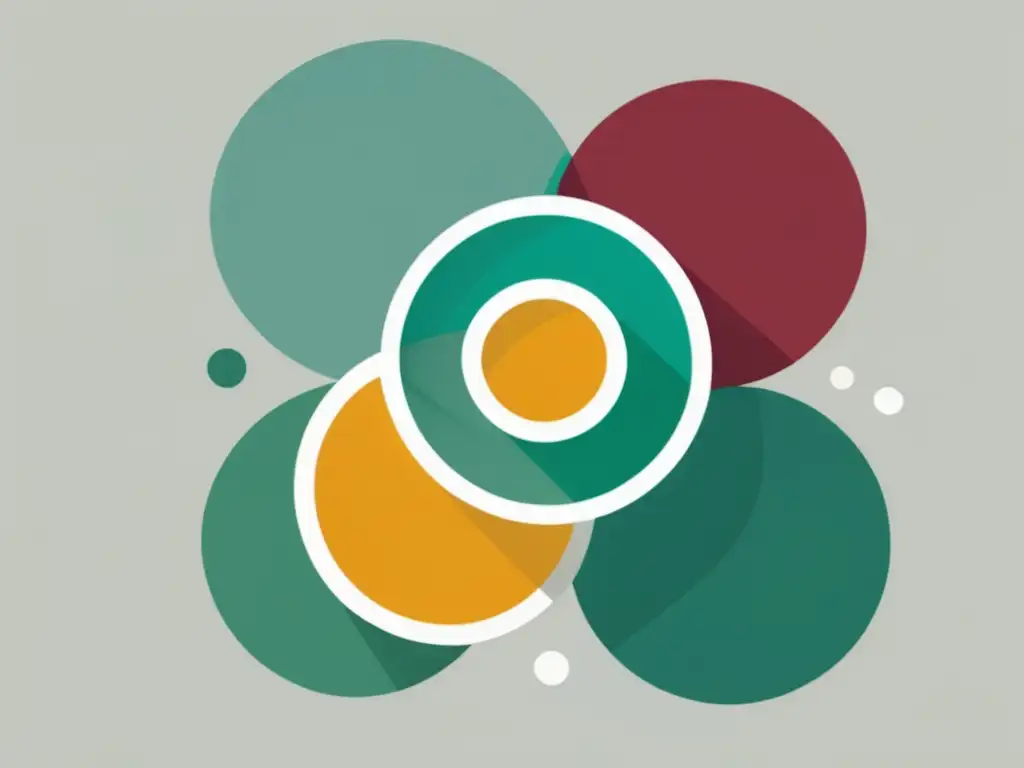 Interconexión y comparación de rankings Diseño minimalista con 3 círculos interconectados: Ranking A, Ranking B y Ranking C