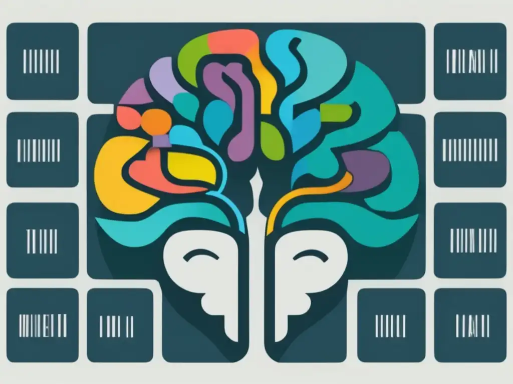 Estilos de aprendizaje representados en un cerebro Diseño minimalista de estilos de aprendizaje universitario