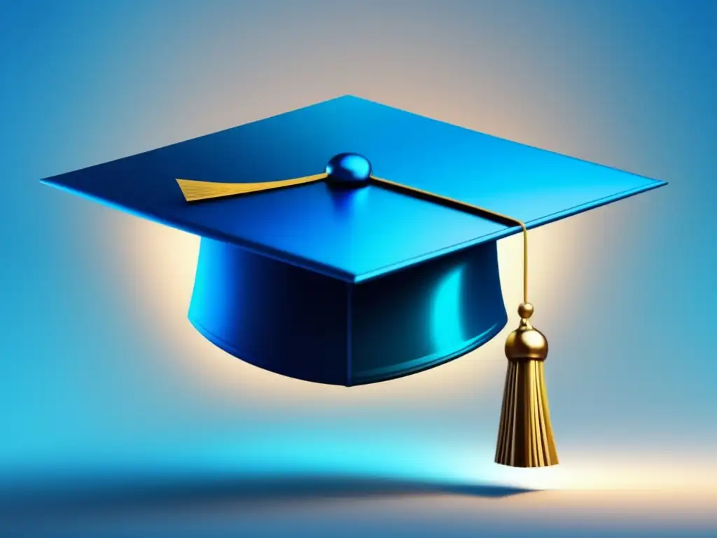 Graduación elegante y moderna Diseño minimalista de una gorra de graduación en 8k, simbolizando conocimiento y éxito