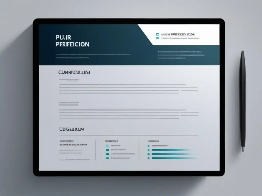 Plantilla de currículum profesional Diseño minimalista de currículum: Técnicas de edición universitaria